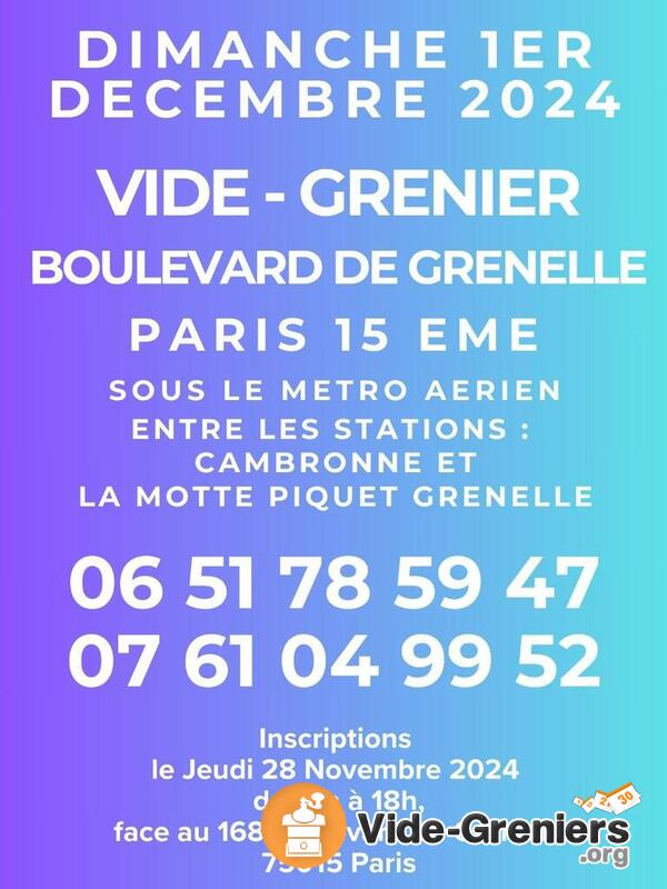 Vide-grenier Boulevard de Grenelle