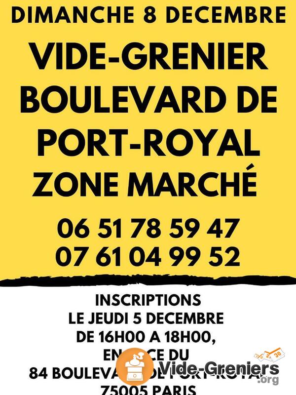 Vide-grenier - Boulevard de Port-Royal - Zone marché