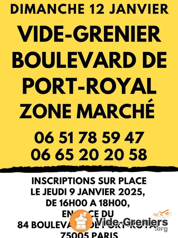 Vide-grenier - boulevard de port-royal - zone marché