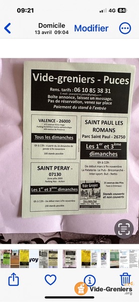 Vide grenier couvert 1 er et 3 eme dimanches