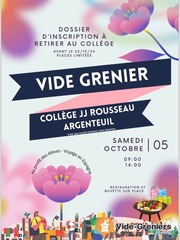 Vide grenier du collège Jean Jacques Rousseau