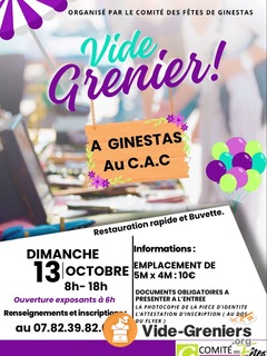 Vide grenier du comité des fêtes de Ginestas