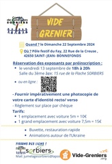 Photo de l'événement VIDE - GRENIER du Comité de jumelage de Sorbiers