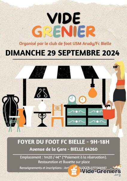 Vide grenier du FC BIELLE USM ARUDY