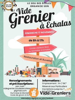 Photo de l'événement Vide grenier du sou des écoles d’Echalas