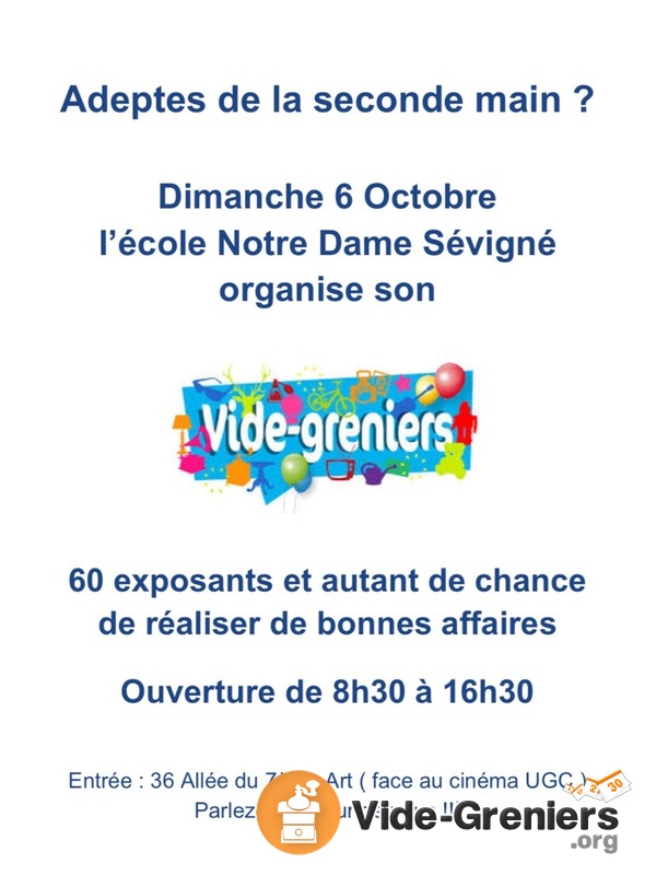 Vide grenier école notre dame sevigne