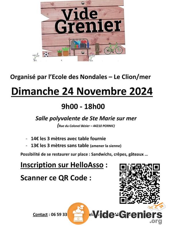 Vide-Grenier école publique des Nondales Pornic