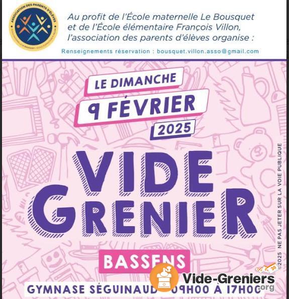 Vide grenier Ecoles Bousquet et Villon de Bassens