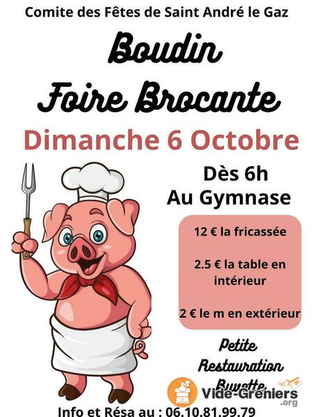 Vide grenier et vente de boudin