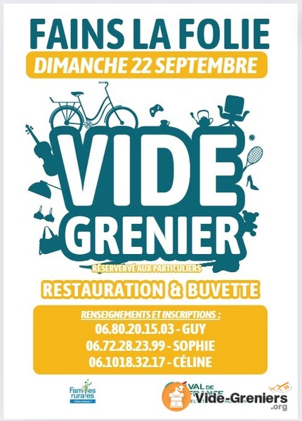 Vide grenier à Fains la Folie