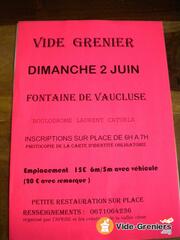 Vide -grenier à Fontaine de Vaucluse