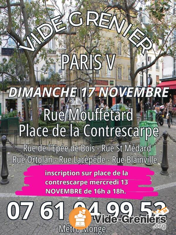 vide grenier haut mouffetard