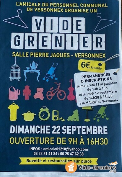 Vide grenier de l'amicale du personnel communal de versonnex