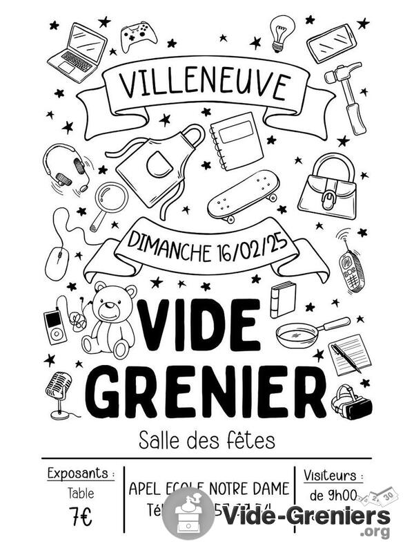 Vide grenier de l'école NOTRE DAME - VILLENEUVE