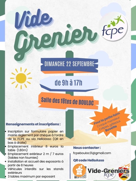 Vide-Grenier de la FCPE organisé par les parents d’élèves