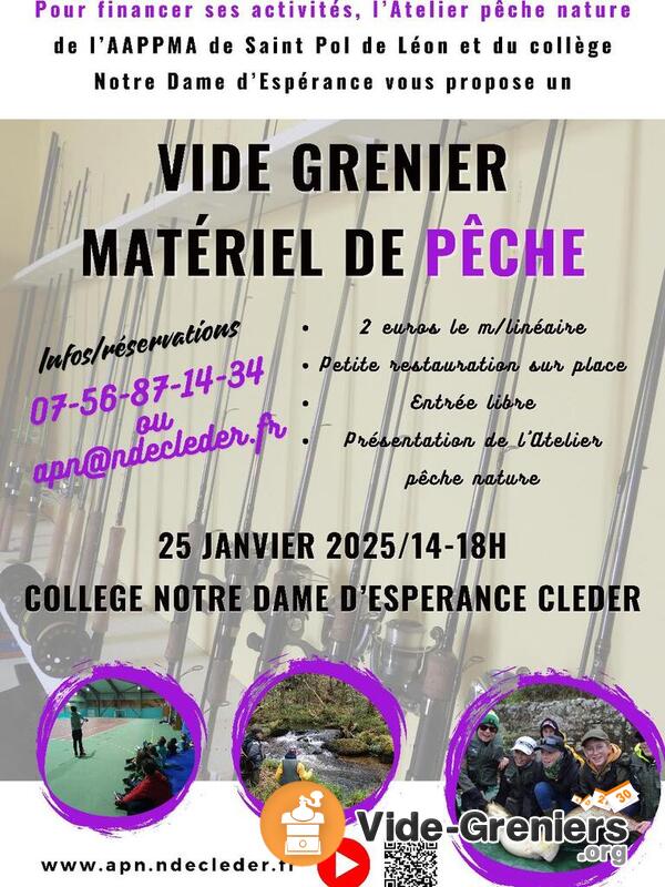 Vide grenier matériel de pêche