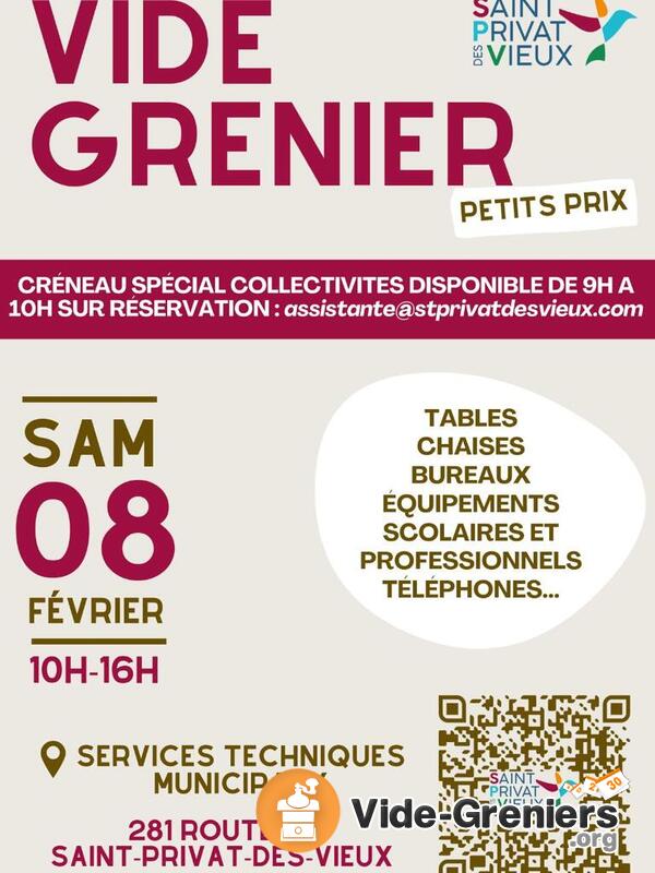 Vide grenier municipal Saint-Privat-des-Vieux