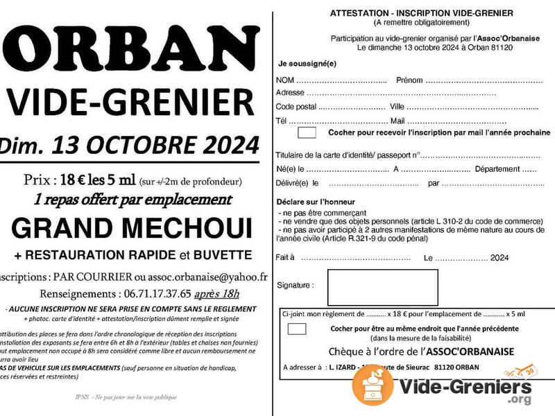 Vide-grenier ORBAN