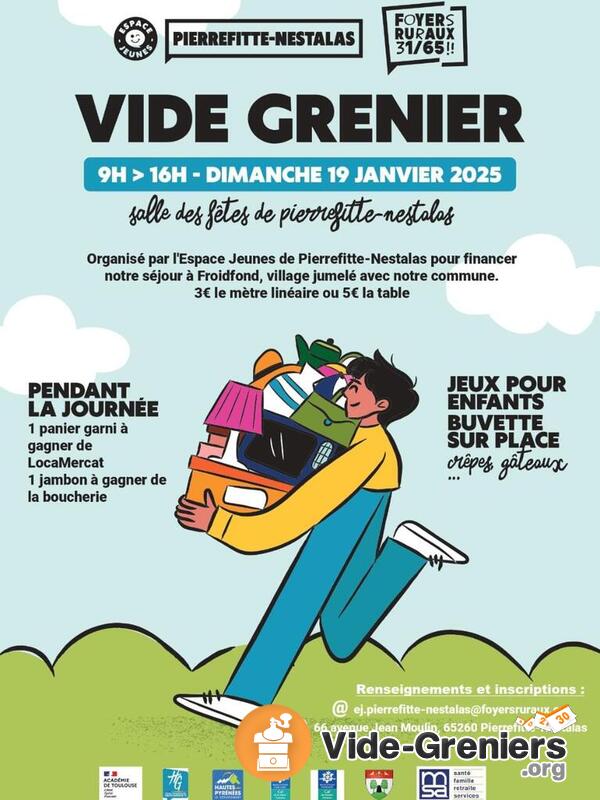 Vide grenier organisé par l'espace jeunes de Pierrefitte