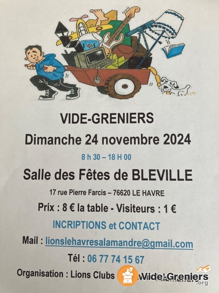 Vide-grenier organisé par le Lions Club Salamandre.