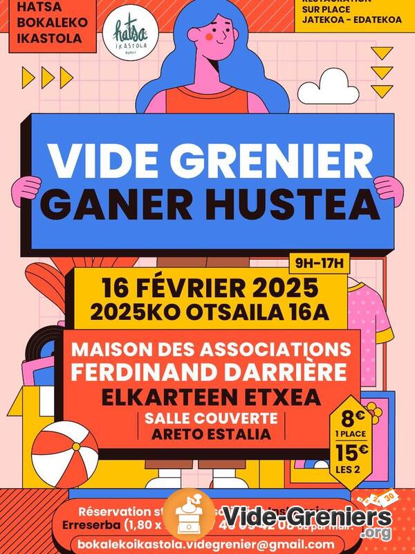 Vide grenier ou poussette dans une salle couverte