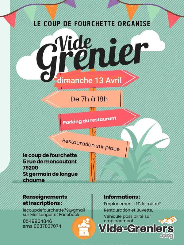 Vide grenier parking restaurant le coup de fourchette