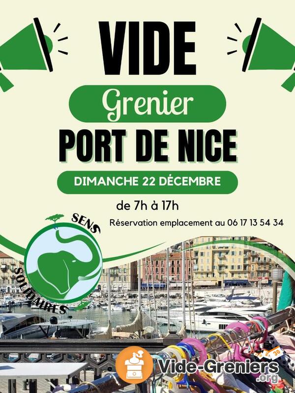 Vide grenier Port de Nice - Association Sens Solidaires