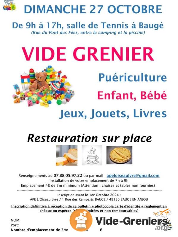 Vide grenier puériculture