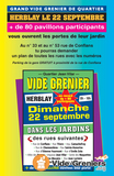 Vide grenier de quartier dans les jardins