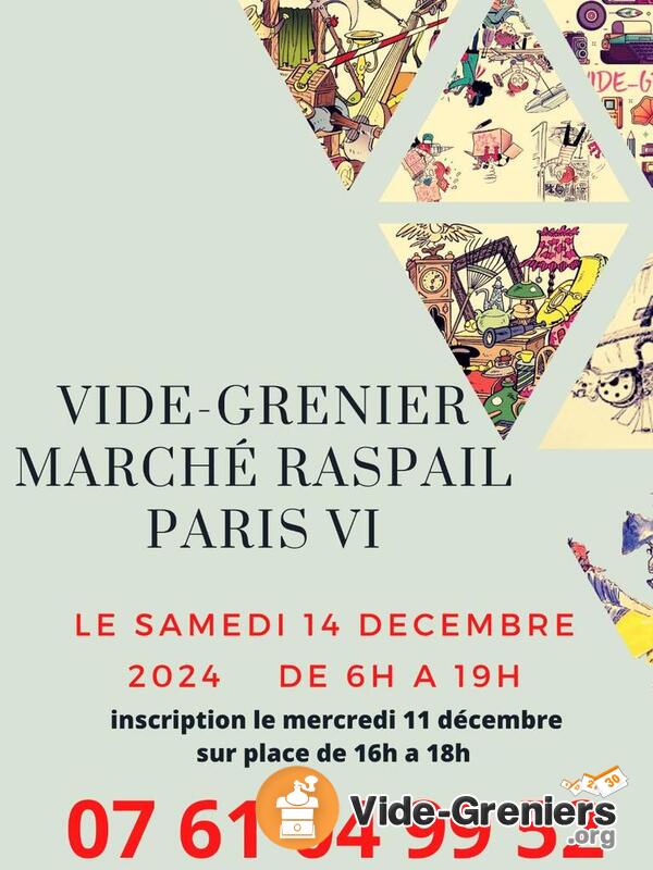 vide grenier Raspail emplacement limite