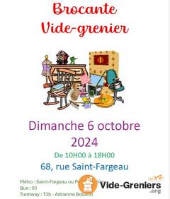 Vide Grenier Saint Fargeau Paris 20