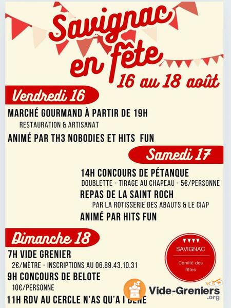 Vide grenier savignac maison des associations