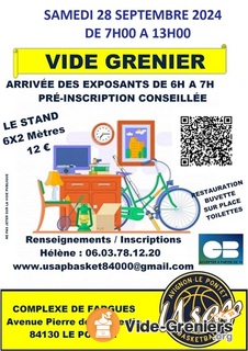 Photo de l'événement Vide grenier usap basket avenue Pierre de Coubertin