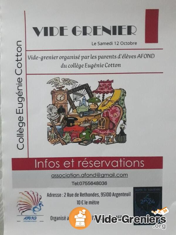 Vide grenier - Venez aider à financer 2 voyages scolaires