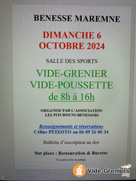 vide grenier vide poussette