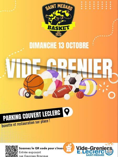 Vide grenier, vide rentrée Saint Médard Basket