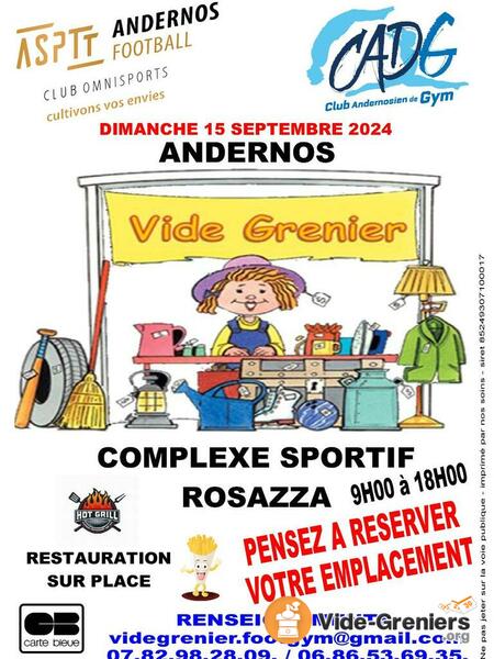 Vide-greniers aspptt foot et cadg nord-bassin