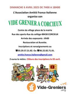 Vide greniers de l'association amitié franco italienne