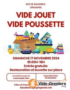 Vide Jouet - Vide Poussette APE de BAUDREIX