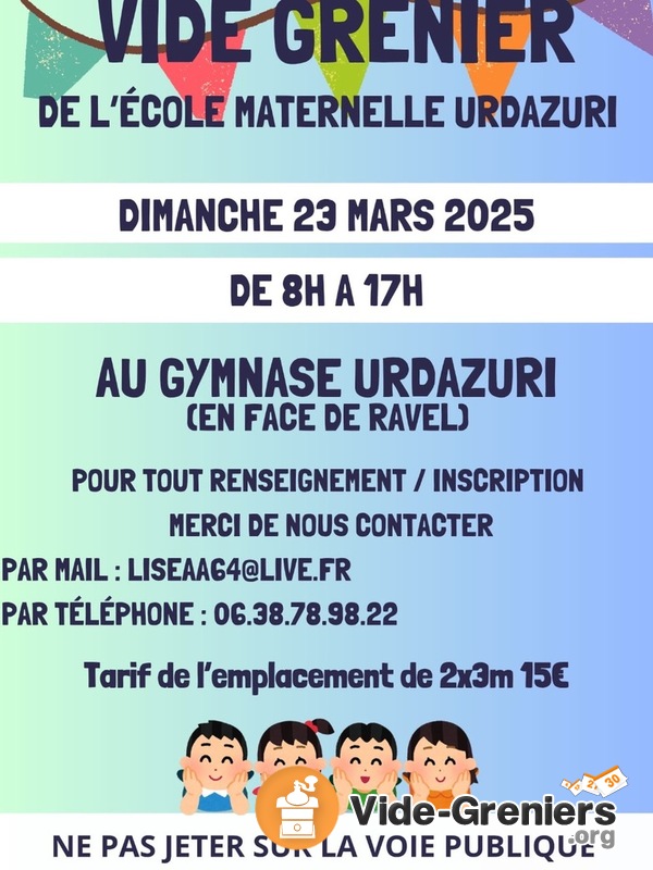 Vider grenier Maternelle Urdazuri