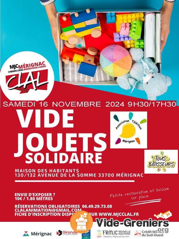 Vides jouets solidaire au profit de afm telethon